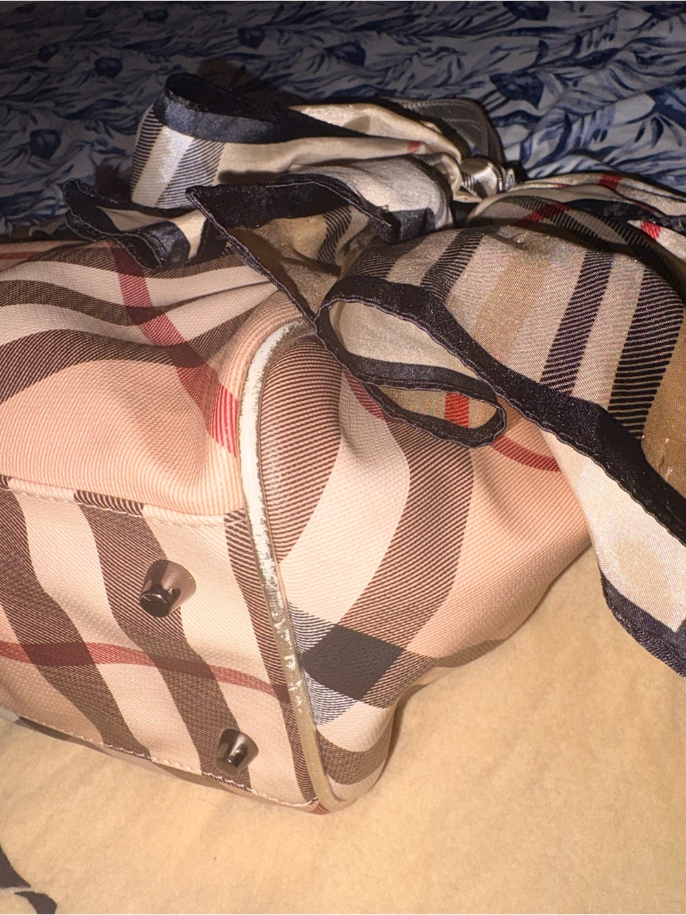 Burberry Shoulder Bag with Scarf Accent - Picture 8 of 15